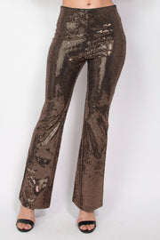 Sequined Fit & Flare Midrise Pants - Fashionmj