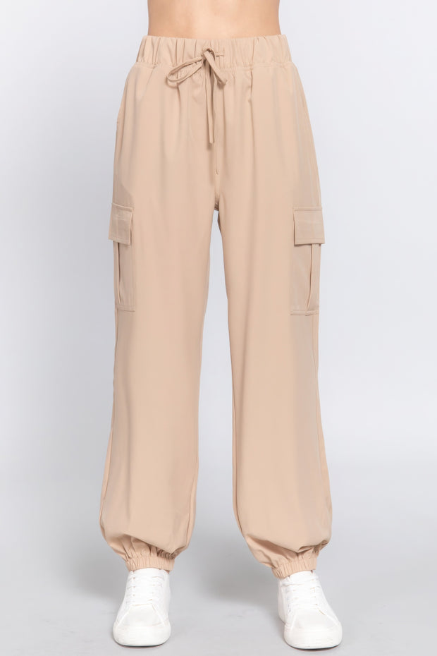 Light Weight Stretch Woven Cargo Jogger Pants - Fashionmj