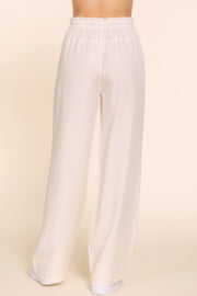 Elastic Waist Tencel Long Pants - Fashionmj