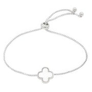 Metal Clover Charm Adjustable Bracelet - Fashionmj