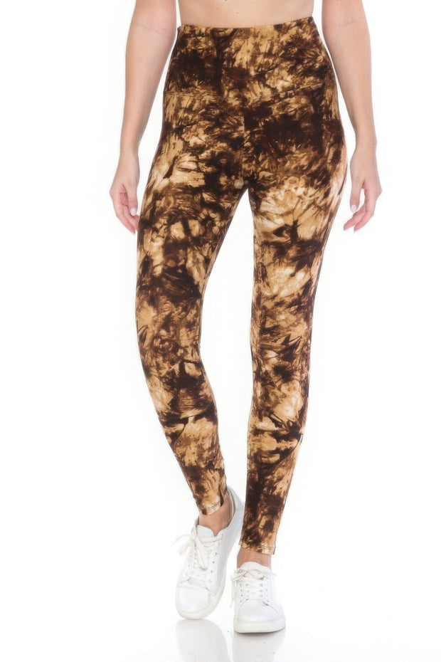 Yoga Wide Band Buttery Soft Print Leggings - Fashionmj