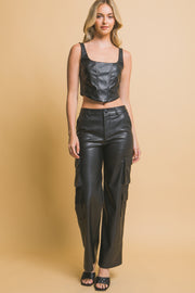 Faux leather corsetry - Fashionmj