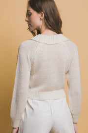 Short collard sweater - Fashionmj