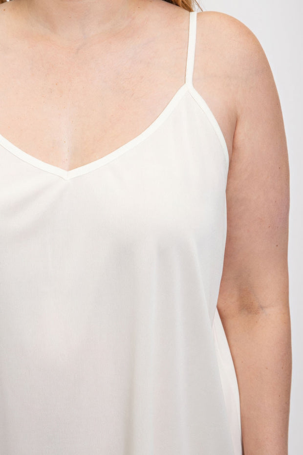 V-neck slip dress with adjustable straps - Fashionmj