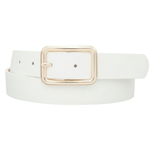 Modern Rectangle Buckle Belt - Fashionmj