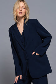 Long slv front button closure blazer CCWHOLESALECLOTHING