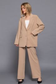 Long slv front button closure blazer CCWHOLESALECLOTHING