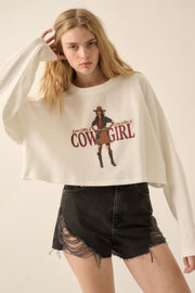 Love like a cowgirl thermal graphic sweatshirt CCWHOLESALECLOTHING