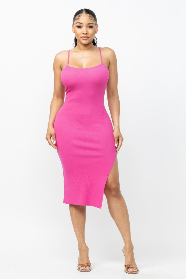 Side Slit Cami Dress CCWHOLESALECLOTHING