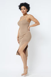 Side Slit Cami Dress CCWHOLESALECLOTHING