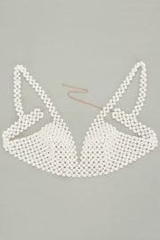 Faux Pearl Bra Top