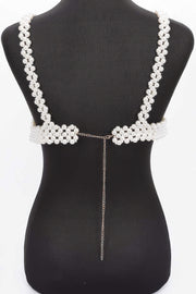 Faux Pearl Bra Top