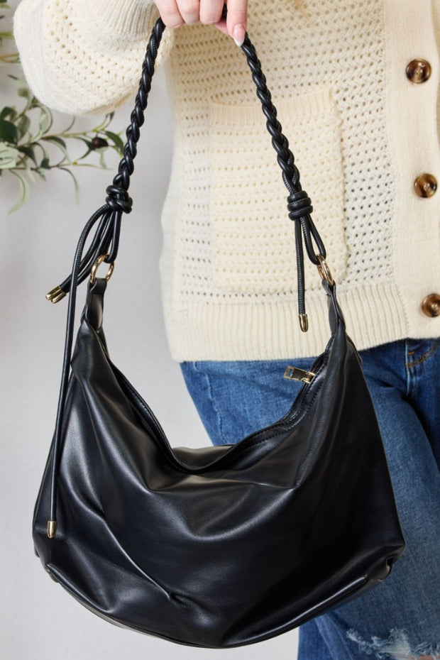 SHOMICO Braided Strap Shoulder Bag - Fashionmj