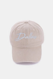 Zenana Washed DALLAS Embroidered Baseball Cap - Fashionmj