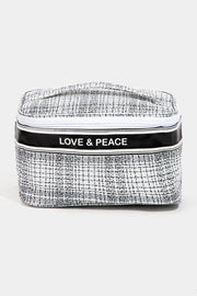 Fame Love & Peace Striped Handle Bag - Fashionmj