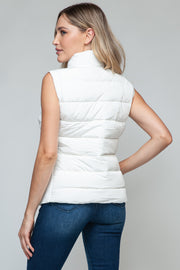 Snobbish Zip Up Turtleneck Vest with Pockets - Fashionmj