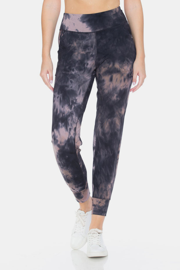 Leggings Depot Tie-Dye High Waist Cropped Leggings - Fashionmj