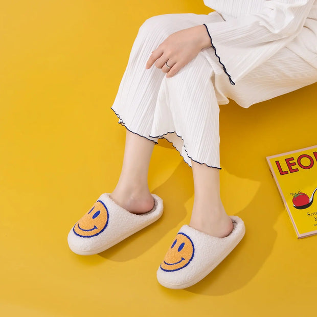 Melody Smiley Face Slippers - Fashionmj