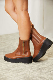 Forever Link Side Zip Platform Boots - Fashionmj