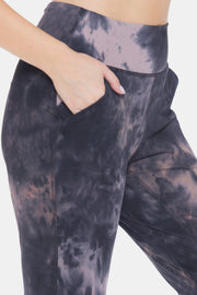 Leggings Depot Tie-Dye High Waist Cropped Leggings - Fashionmj