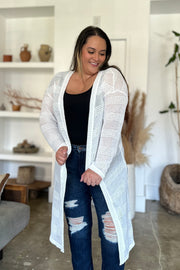 Double Take Full Size Open Front Longline Cardigan - Fashionmj