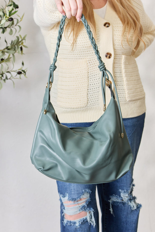 SHOMICO Braided Strap Shoulder Bag - Fashionmj