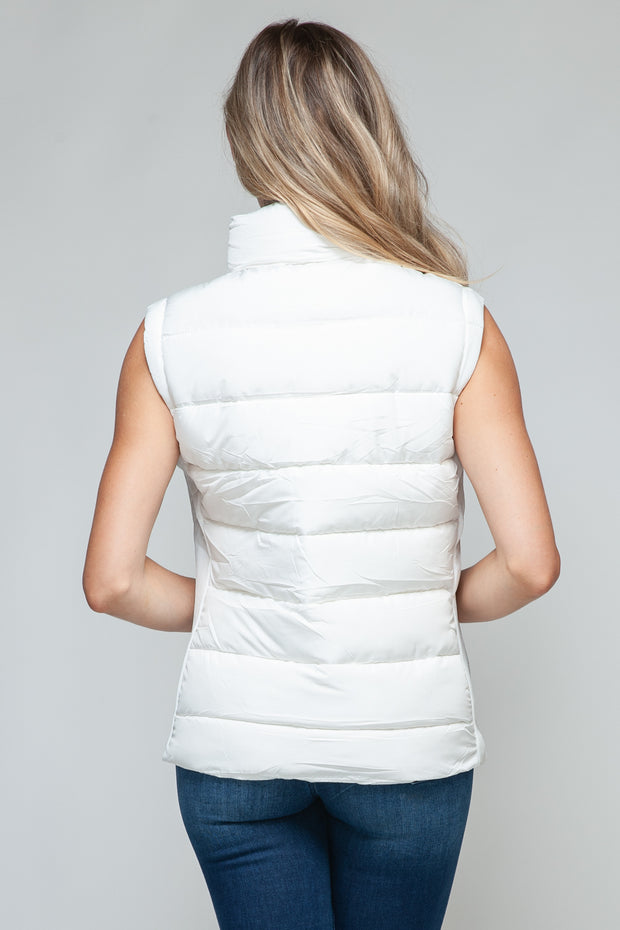 Snobbish Zip Up Turtleneck Vest with Pockets - Fashionmj