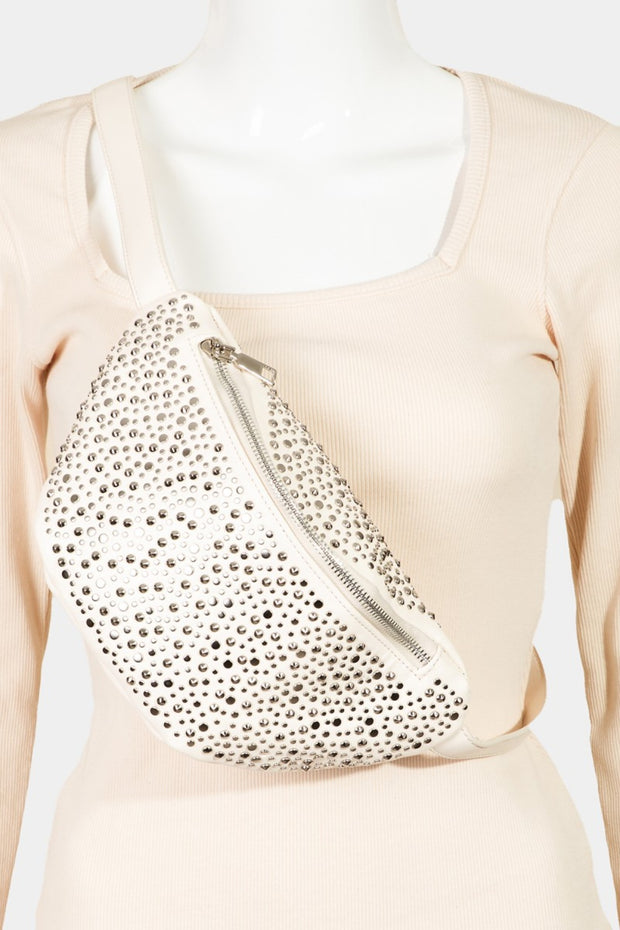 Fame Studded Crossbody Bag - Fashionmj