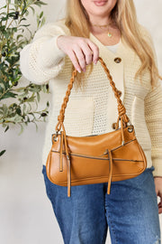 SHOMICO Braided Strap Shoulder Bag - Fashionmj