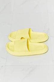 MMShoes Arms Around Me Open Toe Slide in Yellow - Fashionmj