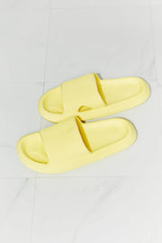 MMShoes Arms Around Me Open Toe Slide in Yellow - Fashionmj