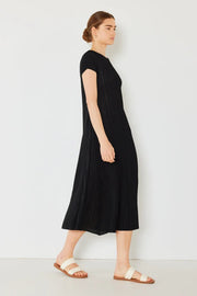 Marina West Swim Pleated Cap Sleeve A-Line Dress Trendsi