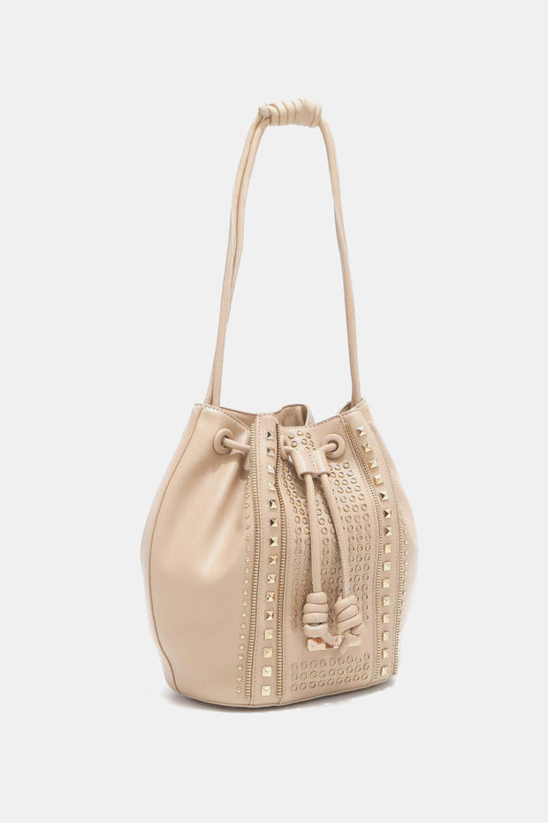 Nicole Lee USA Amy Studded Bucket Bag - Fashionmj