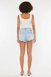 Kancan Distressed Button Fly Denim Shorts - Fashionmj