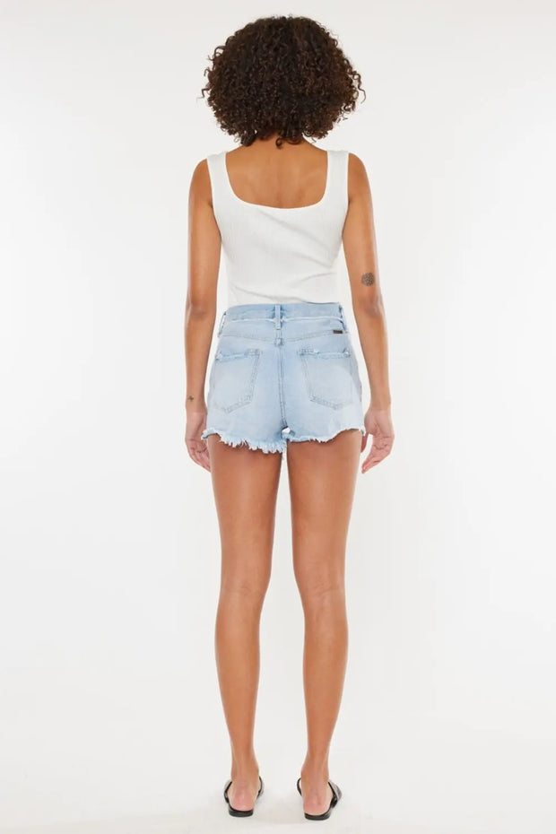 Kancan Distressed Button Fly Denim Shorts - Fashionmj