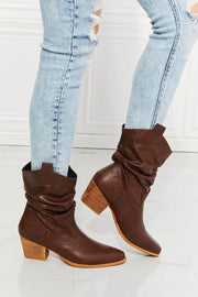 MMShoes Better in Texas Scrunch Cowboy Boots in Brown - Fashionmj