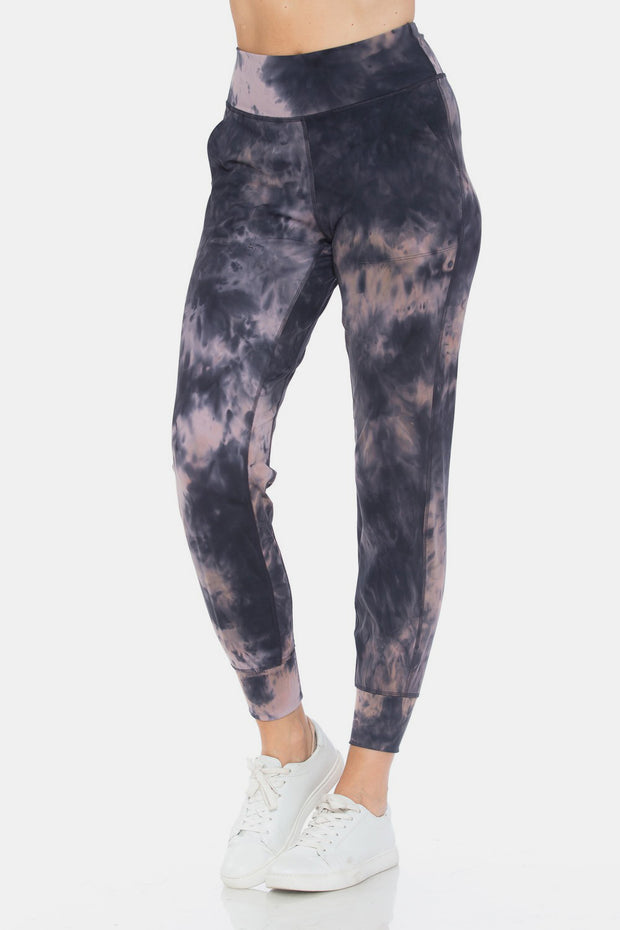 Leggings Depot Tie-Dye High Waist Cropped Leggings - Fashionmj