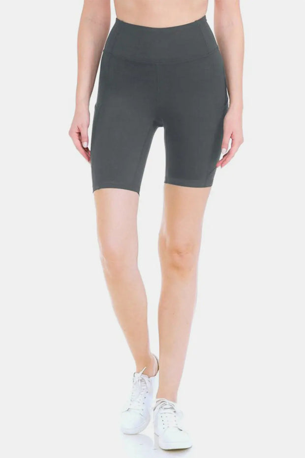 Leggings Depot Full Size High Waist Active Shorts - Fashionmj