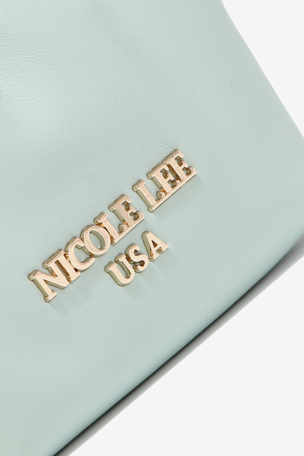 Nicole Lee USA Faux Leather Pouch - Fashionmj