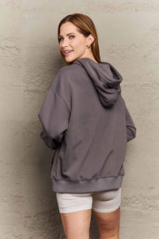 Simply Love Simply Love Full Size Dropped Shoulder Butterfly Graphic Hoodie - Fashionmj