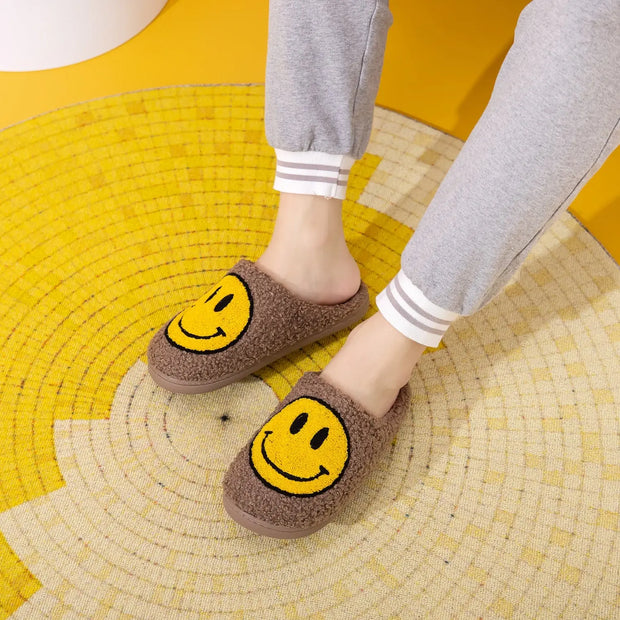 Melody Smiley Face Slippers - Fashionmj