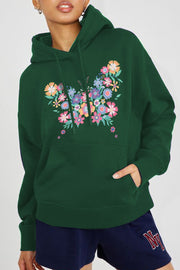 Simply Love Simply Love Full Size Floral Butterfly Graphic Hoodie - Fashionmj