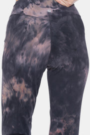 Leggings Depot Tie-Dye High Waist Cropped Leggings - Fashionmj