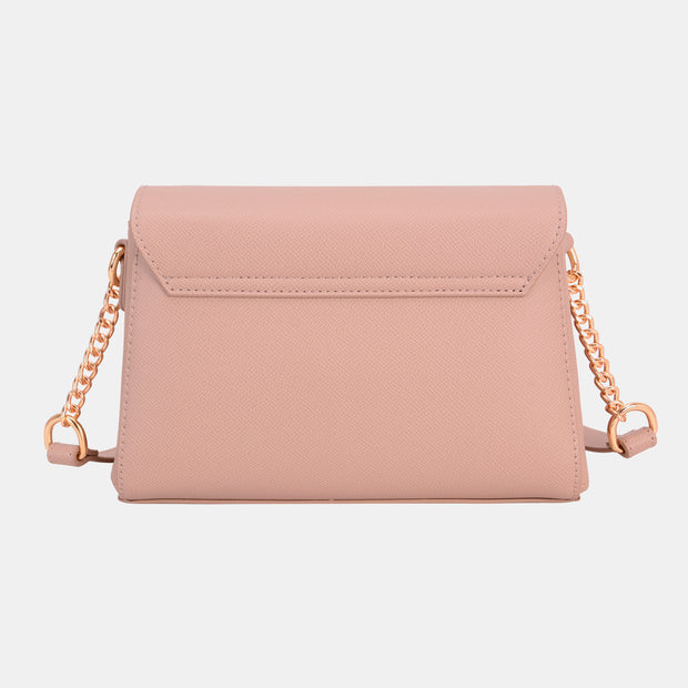 David Jones PU Leather Crossbody Bag - Fashionmj