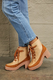 East Lion Corp Lace Up Lug Booties - Fashionmj