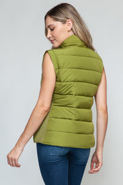 Snobbish Zip Up Turtleneck Vest with Pockets - Fashionmj