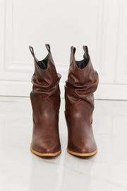 MMShoes Better in Texas Scrunch Cowboy Boots in Brown - Fashionmj