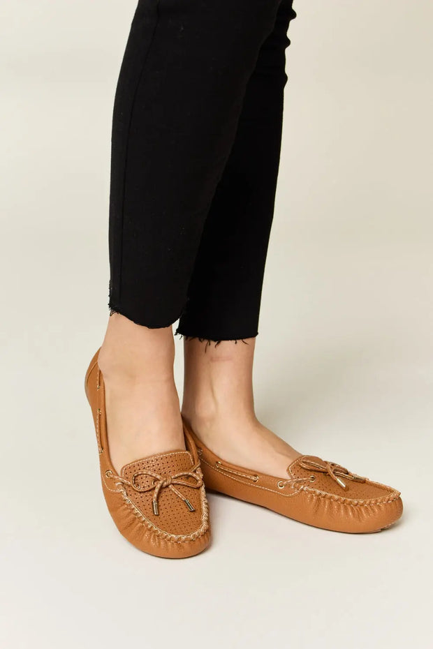 Forever Link Bow Decor Flat Loafers - Fashionmj