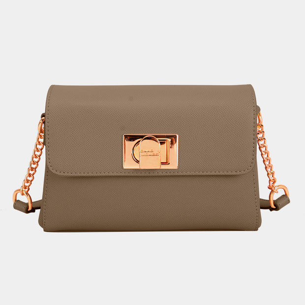 David Jones PU Leather Crossbody Bag - Fashionmj