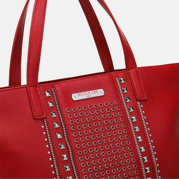 Nicole Lee USA Studded Large Tote Bag - Fashionmj